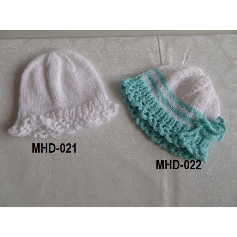 Zonnehoedje wit met aqua -  K